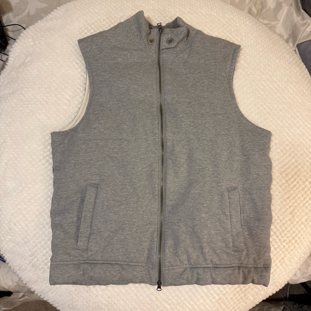 Banana Republic Gray / Grey Vest Preppy Warm Stylish Like New